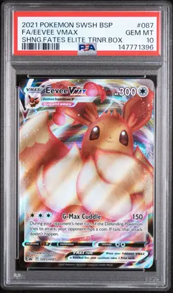 PSA 10 EEVEE VMAX 087 SHNG FATES 2021 POKEMON SWSH BLACK STAR PROMO - Image 1