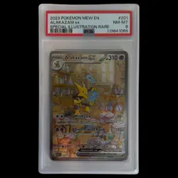 2023 Pokemon 151 Alakazam EX Special Illustration Rare 201/165 PSA 8 - Image 1