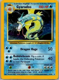 Pokemon TCG Base Set Gyarados Holo Rare Holo - Image 1