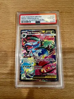 Pokemon TCG ME01 Mega Venusaur ex SIR Holo 177/132 PSA 10 EN 2025 - Image 1