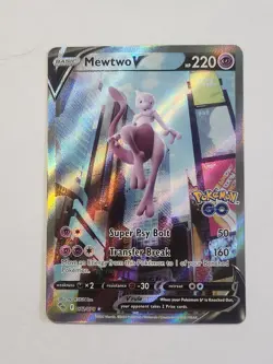 Mewtwo V (Alternate Full Art) 072/078 Pokemon GO Holo - Image 1