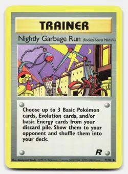 Nightly Garbage Run 77/82 Uncommon Team Rocket Pokemon Unlimited NM/LP - Image 1