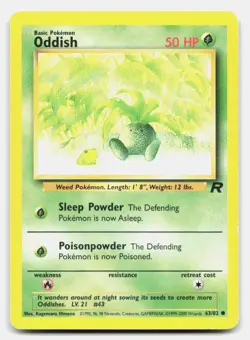 Oddish 63/82 Common Team Rocket Pokemon Unlimited LP - Image 1