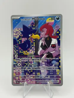🚀 Team Rocket's Murkrow 200/182 Destined Rivals Illustration Rare 🚀 - Image 1