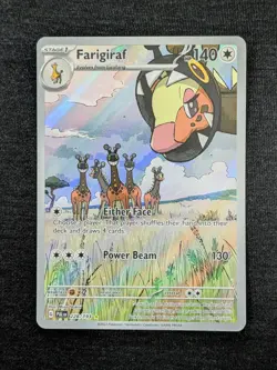 Pokemon TCG Farigiraf Holo Card 228/193 Sv02 Paldea Evolved Illustration Rare - Image 1