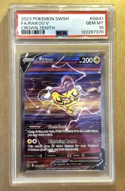 Pokemon TCG: Crown Zenith - Raikou V Alternate Art (English) PSA 10 - Image 1