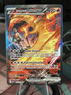 Pokemon Team Rocket's Moltres ex 229/182 Sv10 Destined Rivals SIR Holo ENG - Image 1
