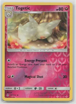Togetic 137/214 Uncommon Unbroken Bonds Pokemon Reverse Holo Moderately Played - Image 1