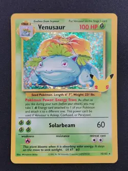Pokemon TCG Venusaur Holo Rare Card 15/102 Celebrations 25th Anniversary Edition - Image 1