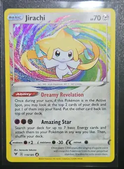 Jirachi SWSH04: Vivid Voltage 119/185 Amazing Rare Holo Pokemon Card NM - Image 1