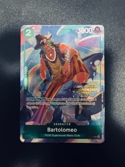 One Piece Card Bartolomeo P029 Parallel Promo CS Championship 2023 One Piece - Image 1