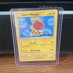 Ash's Pikachu SM114 Sun & Moon Promo Cards 2017 English. - Image 1