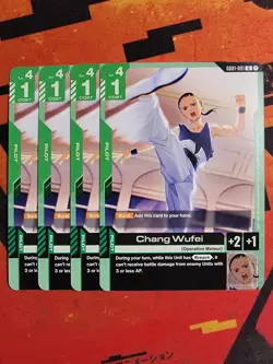 Gundam Card Game Chang Wufei GD01-091 U Playset Of 4 NM - Image 1