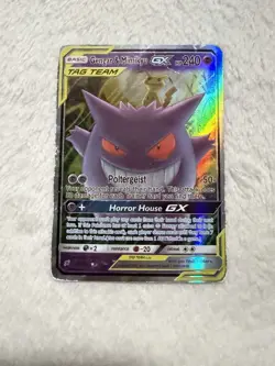 Pokemon Gengar & Mimikyu GX TAG TEAM Ultra Rare Holo Sm-Team Up 53/181 Card OBO - Image 1