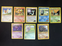 Vintage Pokemon Gym Heroes - 8 Card Lot - 5x 1st ed. 3x reg. - LP - Image 1