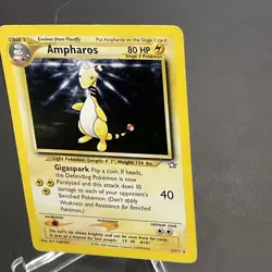 Ampharos Holo Rare 1/111 Neo Genesis Pokemon Card WOTC Vintage 2000 TCG MP⚡ - Image 2