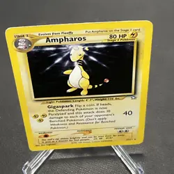 Ampharos Holo Rare 1/111 Neo Genesis Pokemon Card WOTC Vintage 2000 TCG MP⚡ - Image 5