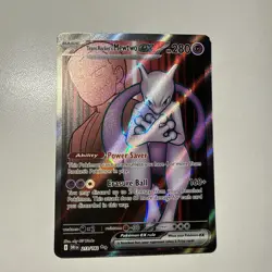 Pokemon TCG Destined Rivals Team Rockets Mewtwo EX Full Art Card 213/183 - NM - Image 2
