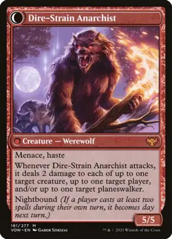 Volatile Arsonist Dire-Strain Anarchist Crimson Vow 181 MTG Regular Mythic NM - Image 2