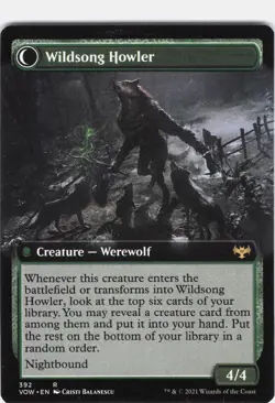 Howlpack Piper #392 Innistrad: Crimson Vow Extended Art Regular Rare - Image 2
