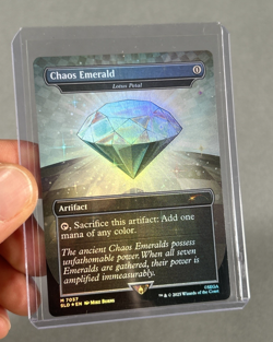 MTG Chaos Emerald Secret Lair Drop Wizards of the Coast Foil Full Art Rare #7037 - Image 1