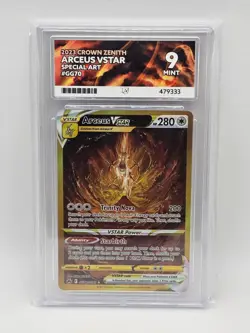 ACE 9 Arceus VSTAR GG70 Crown Zenith Gold Holo Pokemon Card - Mint - Image 1