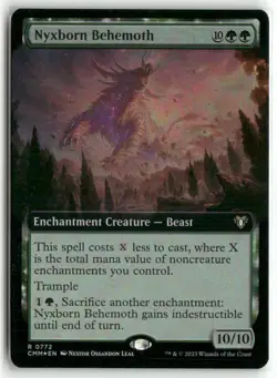 Nyxborn Behemoth (Extended Art) 772 Commander Masters MTG Foil LP - Image 1