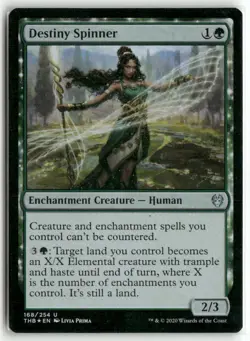 Destiny Spinner 168 Uncommon Theros Beyond Death Magic: The Gathering Foil LP - Image 1