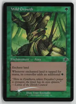 Wild Growth (Retro Frame) LP Foil 352 Dominaria Remastered Magic: The Gathering - Image 1