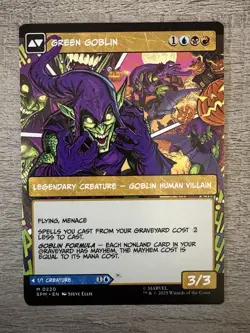 MTG Marvel Spider-Man Norman Osborn Green Goblin 0220 Borderless Mythic Rare - Image 1