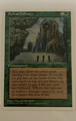 MTG NM Sylvan Library Fourth 4th Edition - Image 1