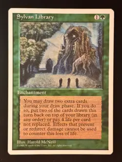 MTG - Sylvan Library - NM - Core Set 4th Edition #1576 - RARE - ENG - REG - Image 1