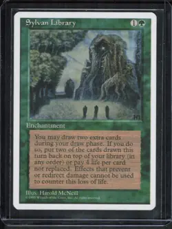 Magic The Gathering MTG - Fourth Edition 4ED 1995 - #273 Sylvan Library NM x1 - Image 1