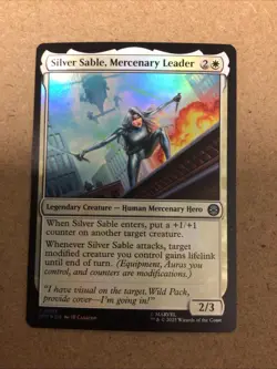 MTG Silver Sable, Mercenary Leader Marvel's Spider-Man Foil Uncommon - Image 1