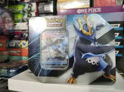Pokemon TCG V Strikers EMPOLEON V Tin 5 Booster Card Packs Factory Sealed NEW 820650809552 - Image 1
