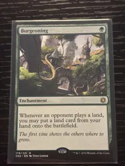 Wizards of the Coast Burgeoning CN2 Rare Enchantment Green 178/221 Eng 2016 MINT - Image 3