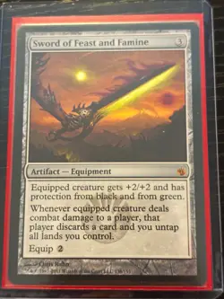 Wizards of the Coast Sword of Feast and Famine 138/155 Mythic Regular MBS MINT - Image 1
