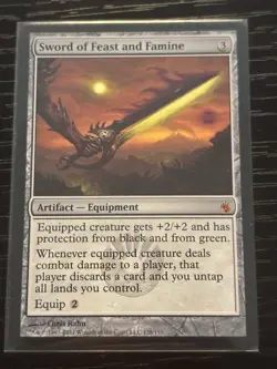 Wizards of the Coast Sword of Feast and Famine 138/155 Mythic Regular MBS MINT - Image 3