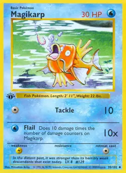 Magikarp (35/102) (Shadowless) [Base Set 1st Edition] Near Mint 1st Edition Nor - Image 1