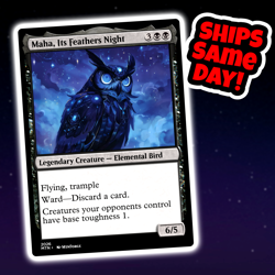Maha Its Feathers Night - Custom Art Magic: The Gathering Playtest Card - Image 1