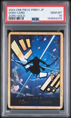 2024 ONE PIECE JAPANESE PRB01 RORONOA ZORO-GOLD DON!! CARD PSA 10 - Image 1