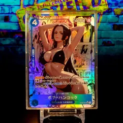 Boa Hancock Trading Card One Piece Custom TCG Flash Holo Foil Anime Waifu ACG - Image 1