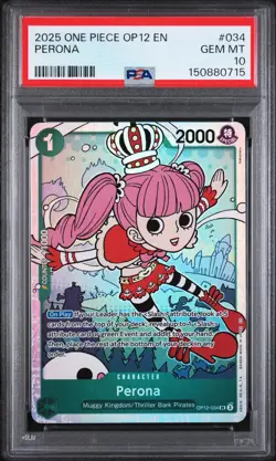 2025 ONE PIECE OP12-LEGACY OF THE MASTER #034 PERONA PSA 10 - Image 1