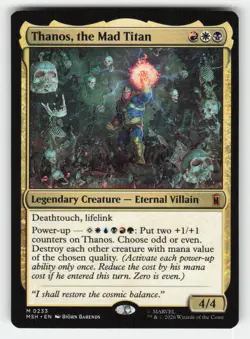 Magic: The Gathering THANOS, THE MAD TITAN 233 Marvel Super Heroes NM - Image 1