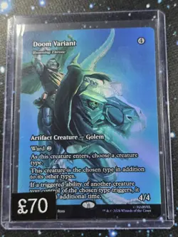 Doom Variant Roaming Throne FULLART BORDERLESS FOIL MTG Marvel SH NM #99 - Image 1