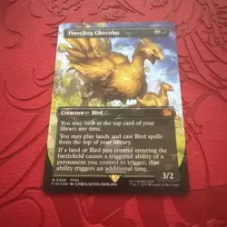 MTG Final Fantasy Traveling Chocobo - Chocobo Track #568 *FOIL* Borderless - Image 1