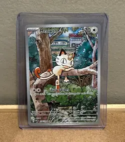 Pokemon TCG Meowth 106/094 Me02 Phantasmal Flames Illustration Rare Holo - Image 1