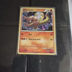 Hitmonlee Cracked Ice Holo Pokemon TCG HGSS Black Star Promos HGSS25 LP - Image 1