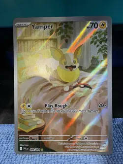 2025 Pokemon Phantasmal Flames Yamper 099/094 Illustration Rare IR Holo - Image 1