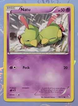 Natu 55/113 Legendary Treasures Pokemon Card NM - Image 1